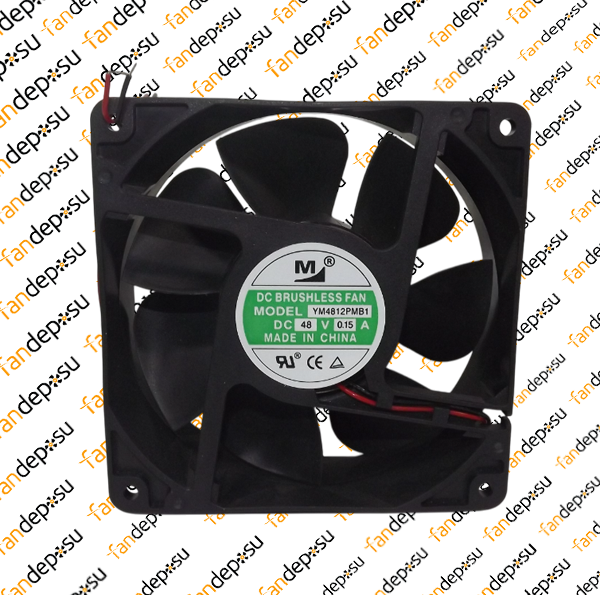 M FAN YM4812PMB1  120x120x38mm 48V DC 0.15A PLASTİK KASA PLASTİK KANAT FAN