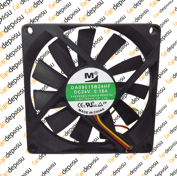 M FAN DA08015B24HF  80x80x15mm 24V DC 0.18A PLASTİK KASA PLASTİK KANAT FAN