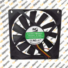 M FAN DA08015B24HF  80x80x15mm 24V DC 0.18A PLASTİK KASA PLASTİK KANAT FAN