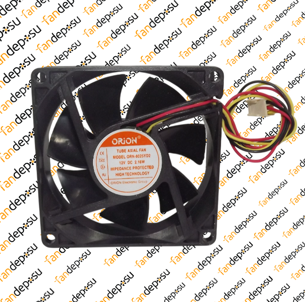 ORION ORN-8025YD2  80x80x25mm 12V DC 2.16W PLASTİK KASA PLASTİK KANAT FAN
