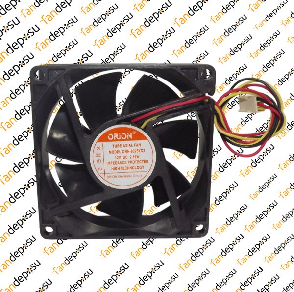 ORION ORN-8025YD2  80x80x25mm 12V DC 2.16W PLASTİK KASA PLASTİK KANAT FAN