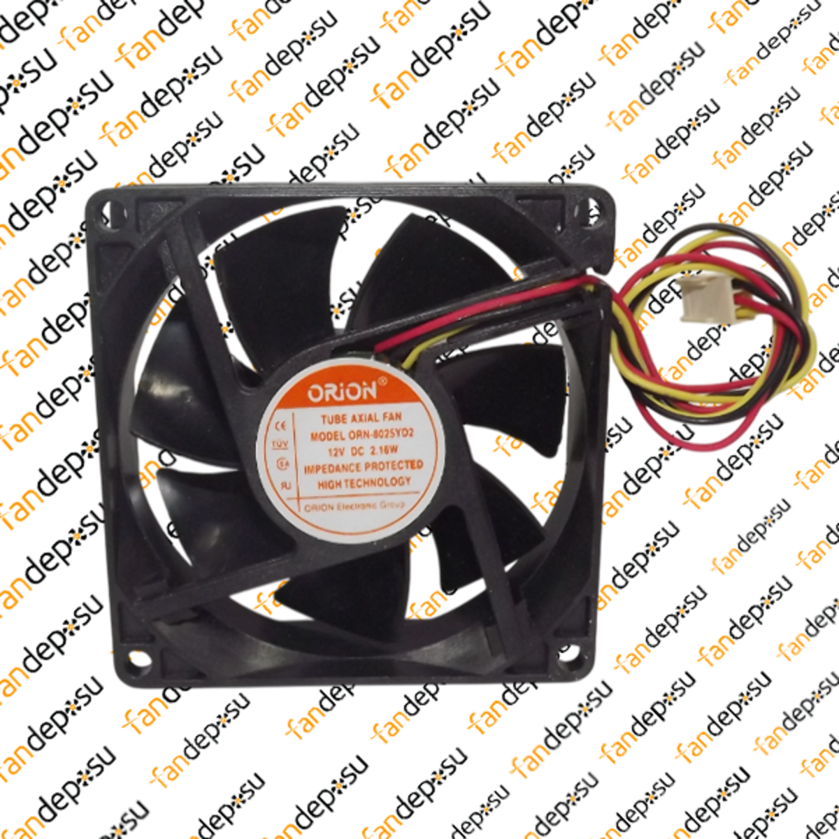 ORION ORN-8025YD2  80x80x25mm 12V DC 2.16W PLASTİK KASA PLASTİK KANAT FAN