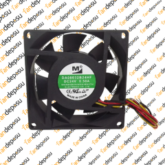 M FAN DA08032B24HF  80x80x32mm 24V DC 0.50A PLASTİK KASA PLASTİK KANAT FAN