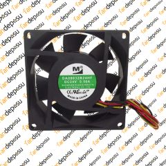 M FAN DA08032B24HF  80x80x32mm 24V DC 0.50A PLASTİK KASA PLASTİK KANAT FAN