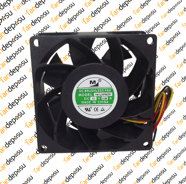 M FAN YM1208PMZB1  80x80x38mm 12V DC 0.86A PLASTİK KASA PLASTİK KANAT FAN