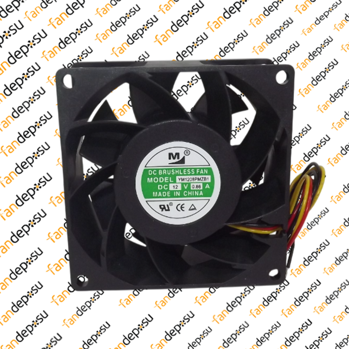 M FAN YM1208PMZB1  80x80x38mm 12V DC 0.86A PLASTİK KASA PLASTİK KANAT FAN