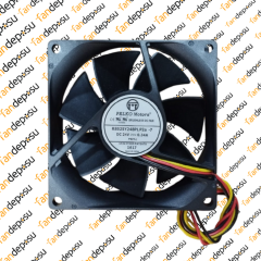 PELKO R8025Y24BPLP2a-7  80x80x25mm 24V DC 0.34A PLASTİK KASA PLASTİK KANAT FAN