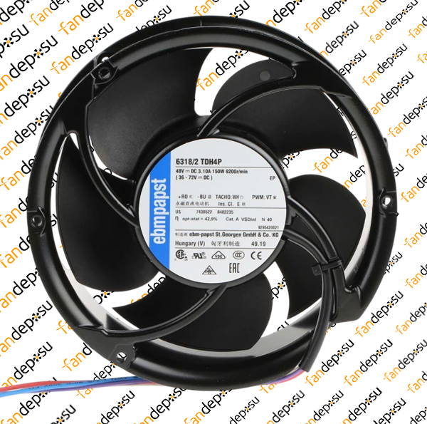 EBMPAPST 6318/2TDH4P  172x17x51mm 48V DC 3.1A FAN