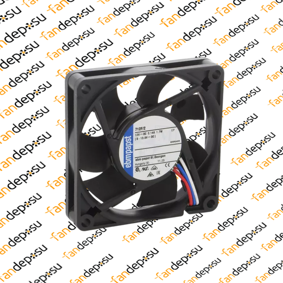 EBMPAPST 712F/2  12V DC 70x70x15mm KOMPAKT FAN