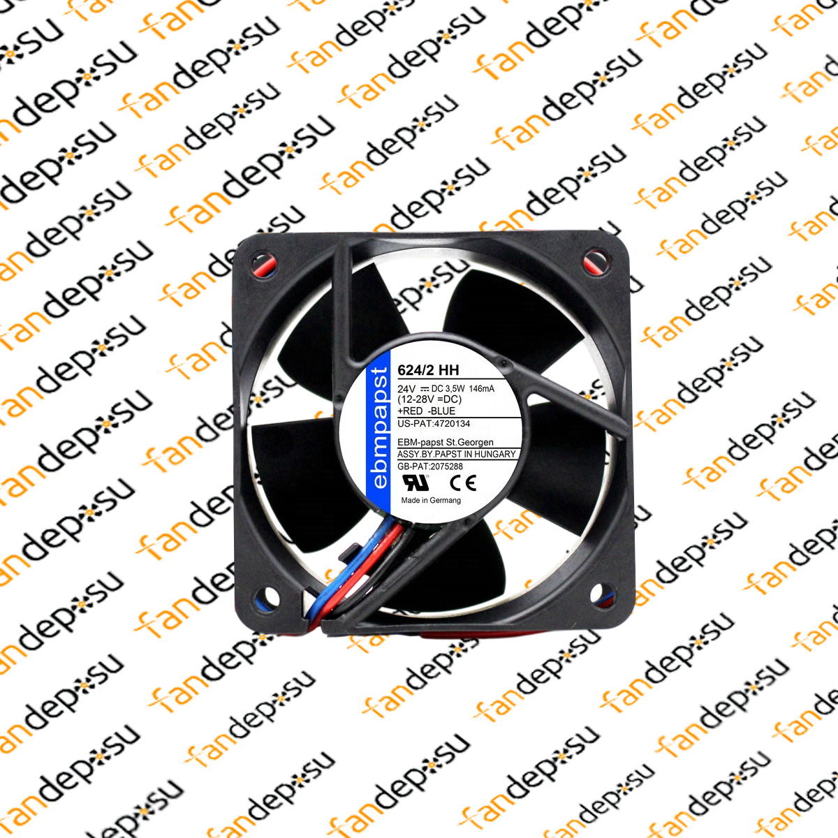 EBMPAPST 624/2HH  60x60x25mm 24V DC FAN