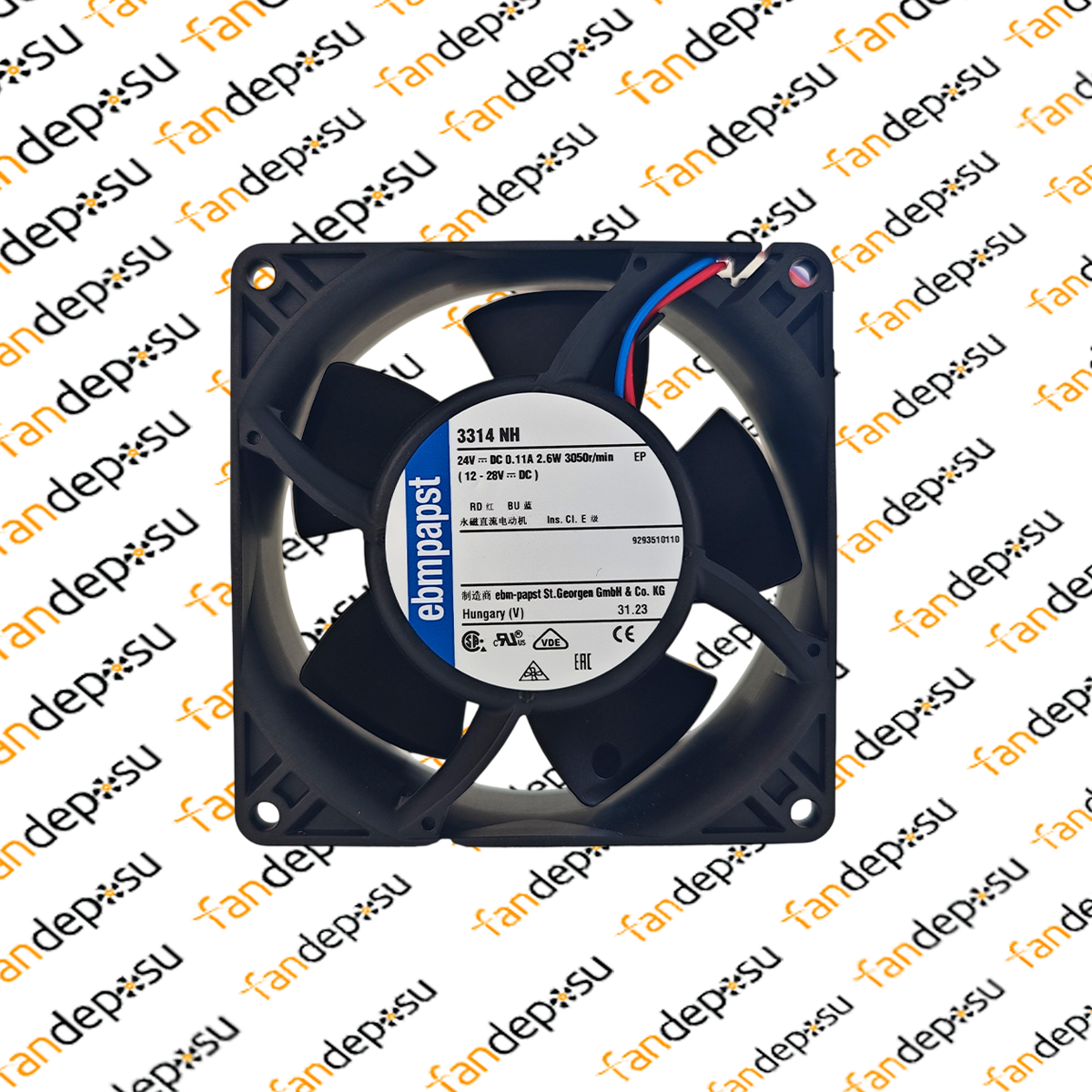 EBMPAPST 3314NH  92x92x38mm 24V DC FAN