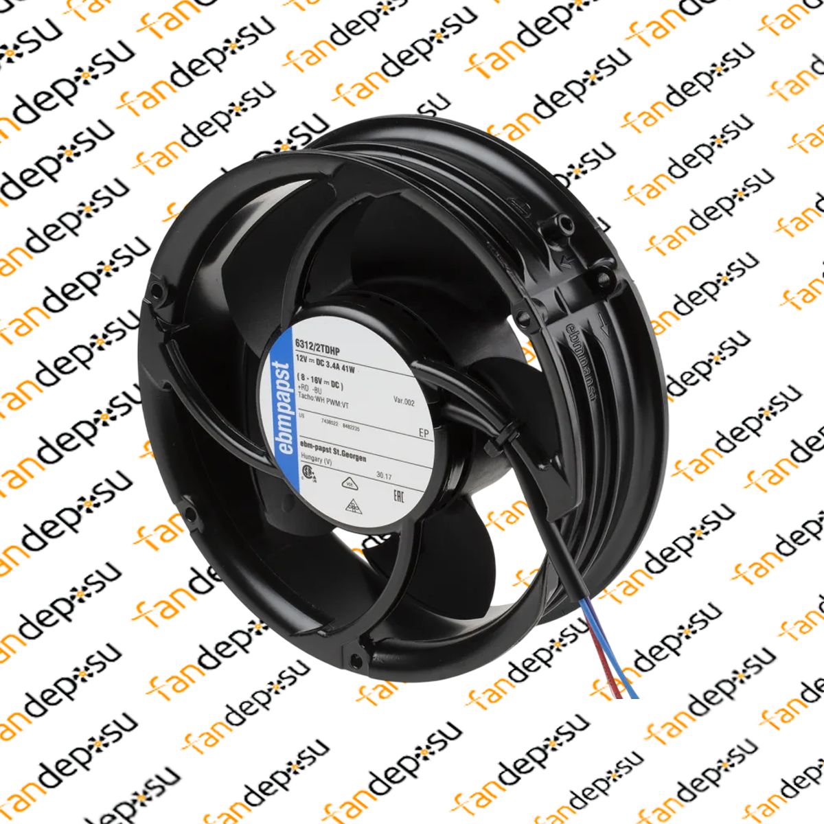 EBMPAPST 6312/2TDHP  172x172x51mm 12V DC FAN