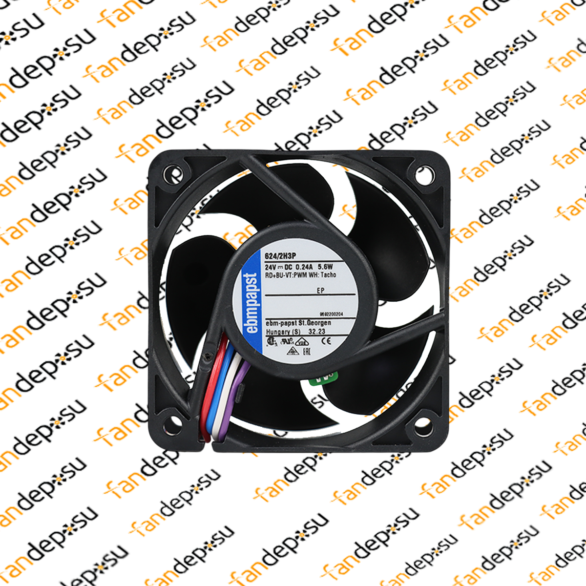 EBMPAPST 624/2H3P  60x60x25mm 24V DC FAN