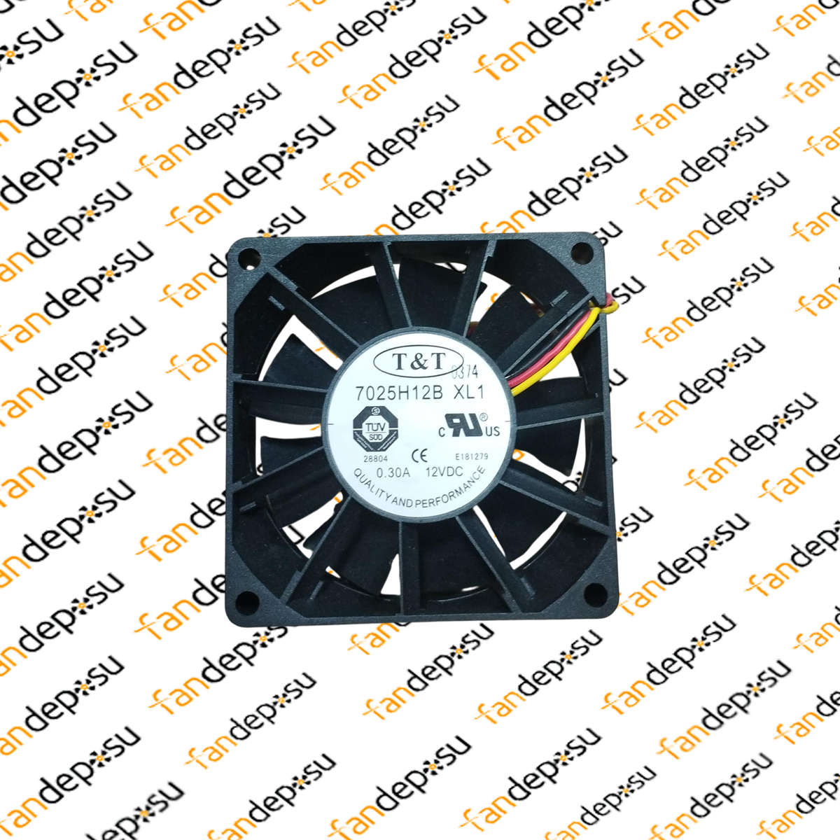 T&T  7025H12B XL1  70x70x25mm 12V DC 0.30A FAN
