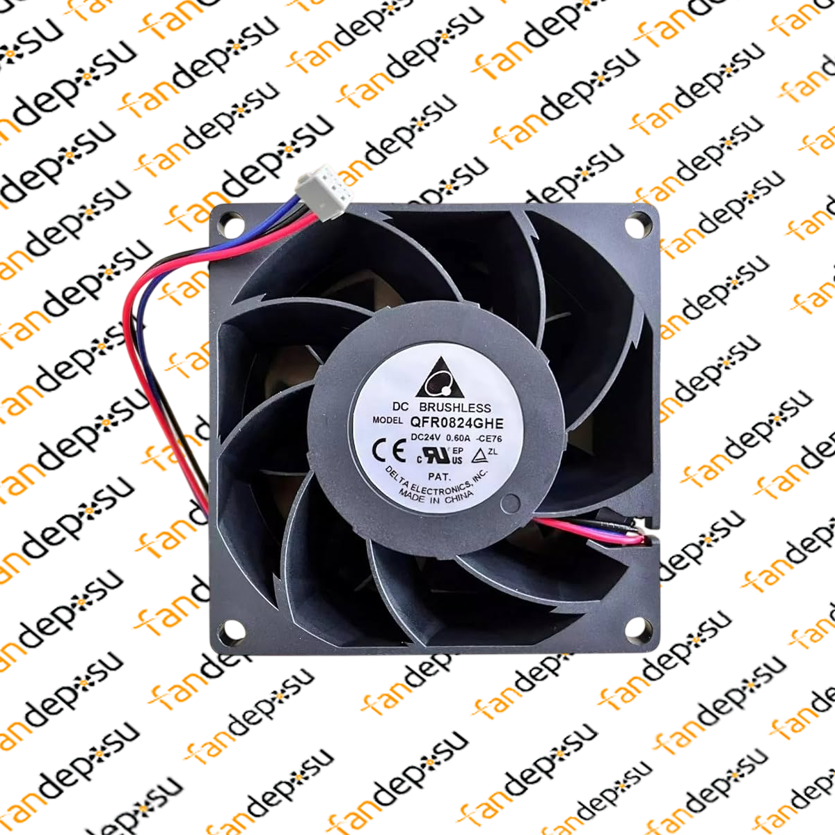 DELTA  QFR0824GHE  80x80x38mm 24V DC 0.60A FAN