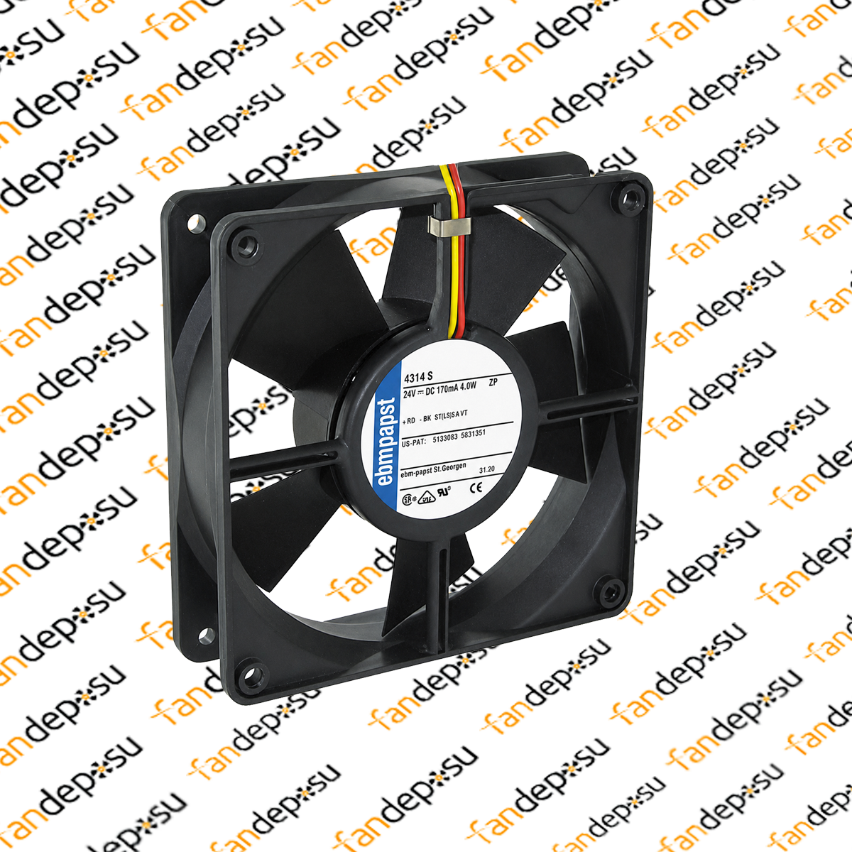 EBMPAPST  4314S  120x120x32mm 24V DC 4.0W FAN