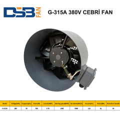 DSB FAN G-315A 380V TRİFAZE MOTOR SOĞUTMA CEBRİ FAN