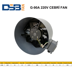 DSB FAN G-90A 220V MONAFAZE MOTOR SOĞUTMA CEBRİ FAN