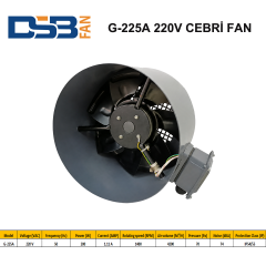 DSB FAN G-225A 220V MONAFAZE MOTOR SOĞUTMA CEBRİ FAN