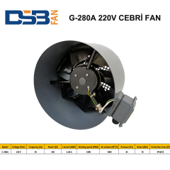 DSB FAN G-280A 220V MONAFAZE MOTOR SOĞUTMA CEBRİ FAN