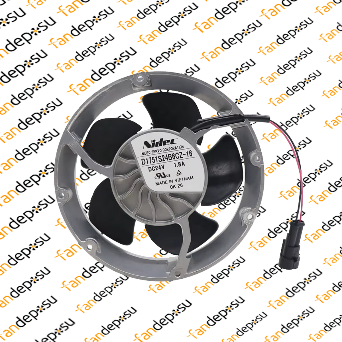 NİDEC D1751P24B6CZ-16 172x150x51mm 24V DC 1.80A İNVERTER FAN
